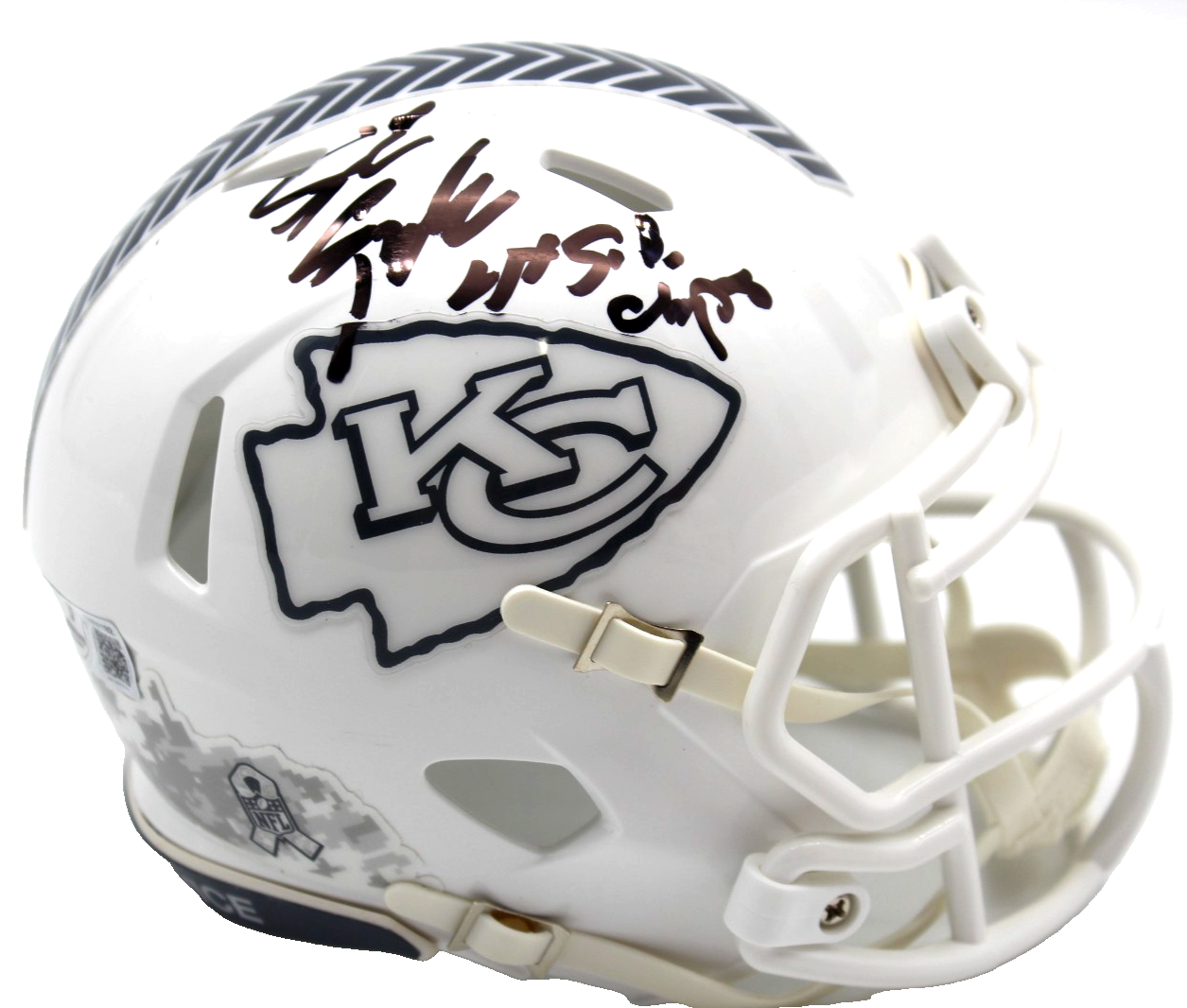 Steve Spagnuolo Kansas City Chiefs Signed Mini Football Helmet w/Beckett BW61182