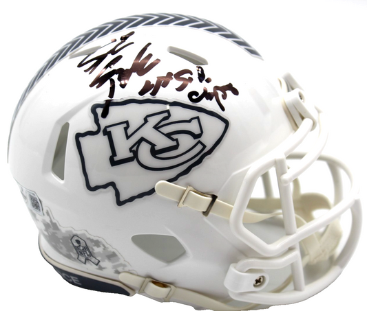 Steve Spagnuolo Kansas City Chiefs Signed Mini Football Helmet w/Beckett BW61182