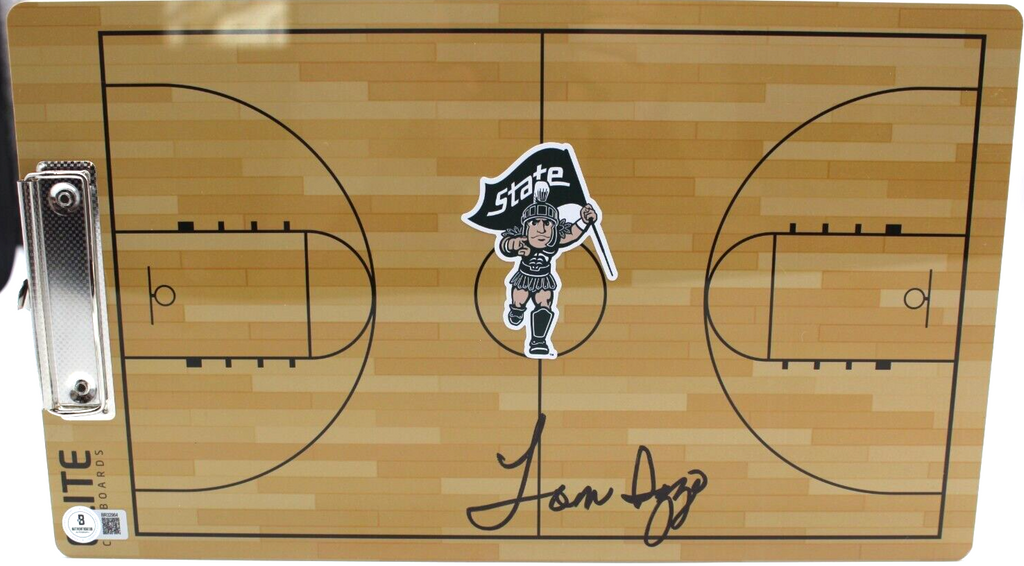 Tom Izzo Michigan State Spartans Signed Clipboard/Play w/Beckett COA BR32964