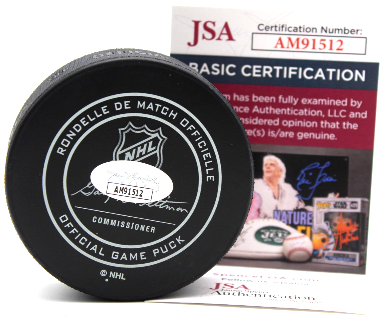 Jesper Wallstedt Signed Minnesota Wild Official Game Puck w/JSA COA AM91512