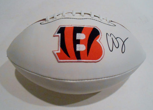 Cedric Ogbuehi Signed Cincinnati Bengals Logo Football w/COA 2015 NFL Draft