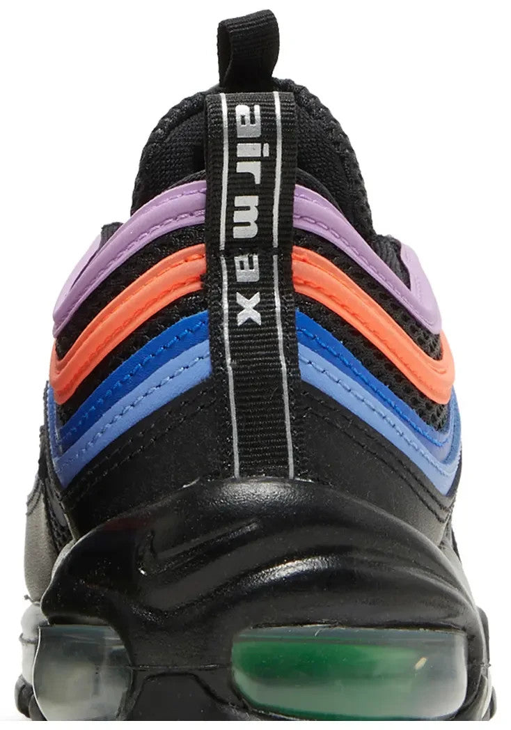 Size 6 Women's Nike Air Max 97 BLACK PINK PURPLE ELECTRO GREEN CW6028-001 NEW