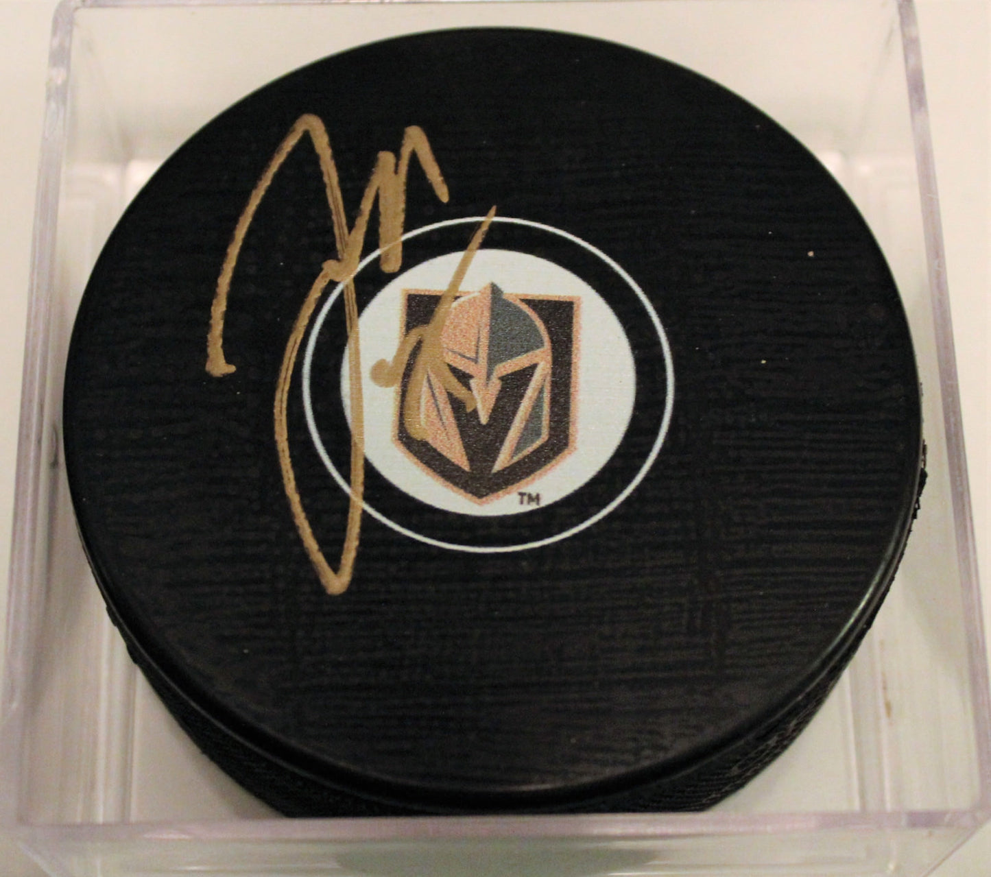 Jon Merril Signed 2018 Vegas Golden Knights Autograph Puck w/COA Vegas Strong 