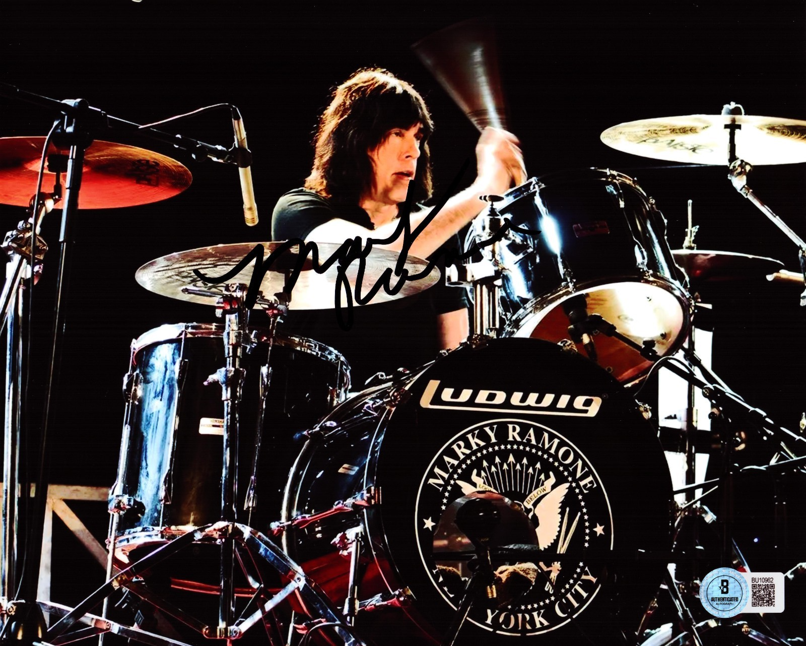 Marky Ramone Signed Rock N Roll The Ramones 8x10 Photo W/Beckett COA BU10962