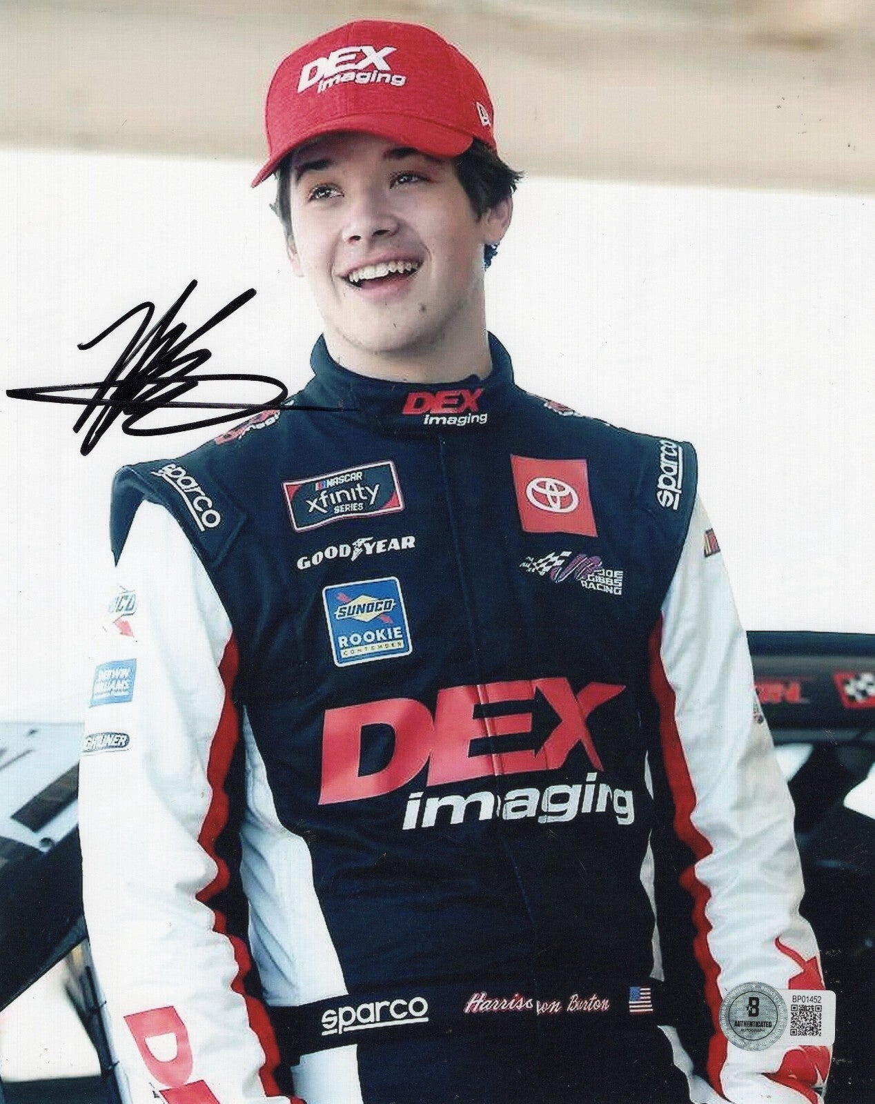 Harrison Burton Nascar Racing Driver Signed 8x10 Photo w/Beckett COA BP01452