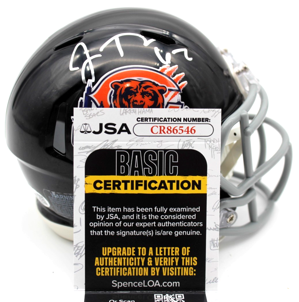 Joe Thuney Signed Chicago Bears Custom Mini Football Helmet w/JSA COA CR86546