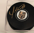 Maxime Lagace Signed 2018 Vegas Golden Knights Autograph Puck w/COA Strong 