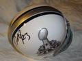 Nate Jones Signed Super Bowl XLVI Mini Helmet w/COA 46 Giants Patriots