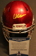 Chris Steele Signed USC Trojans Mini Football Helmet w/Beckett COA Fight On! 1 C