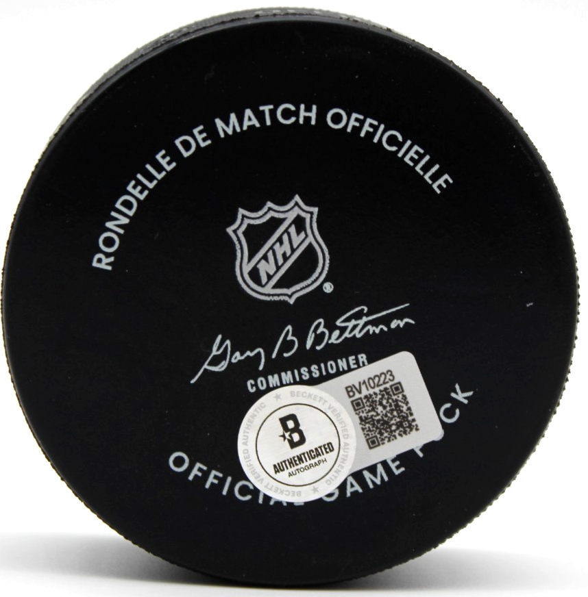 Jeremy Roenick Signed Chicago Blackhawks Hockey Puck w/Beckett BAS COA BV10223