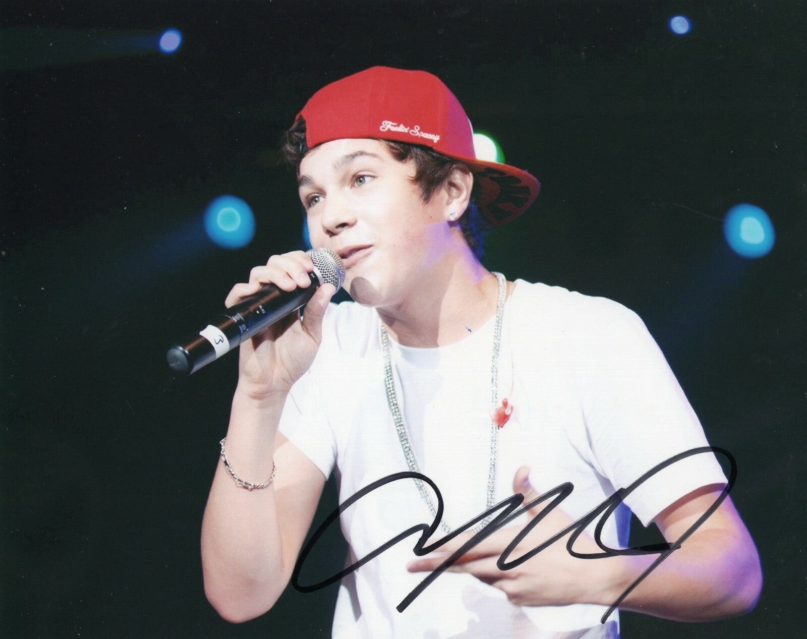 Austin Mahone Signed 8x10 Photo w/COA Singer Say Something Dirty Work 