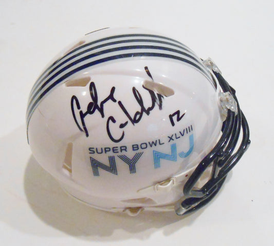 Andre Caldwell Signed Super Bowl 48 Mini Helmet w/COA XLVIII Broncos