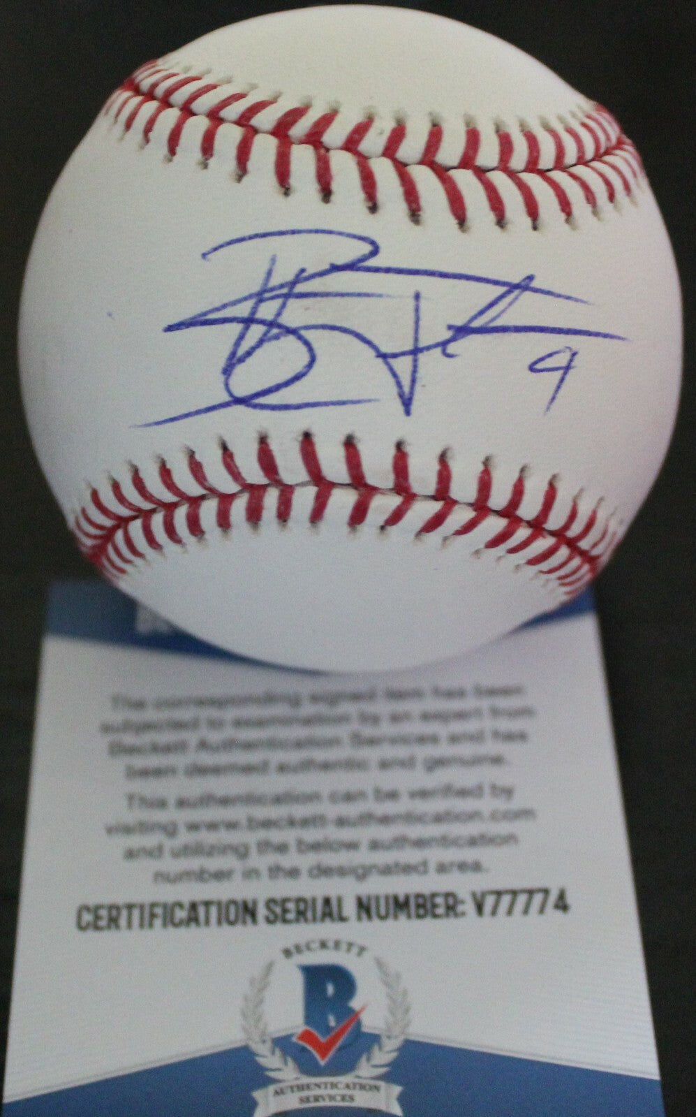 Blake Trahan Signed Official Major League Baseball w/Beckett COA Reds V77774