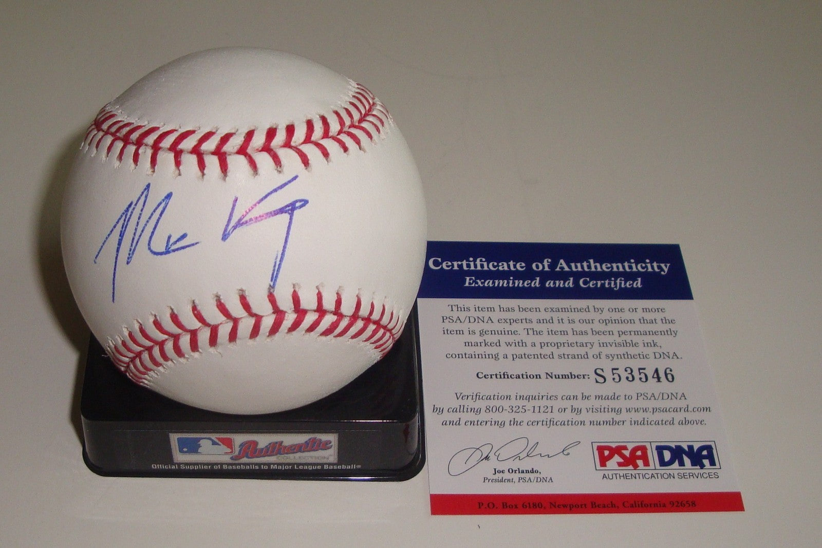 Matt Kemp Signed Baseball w/PSA DNA Official MLB Los Angeles Dodgers LA