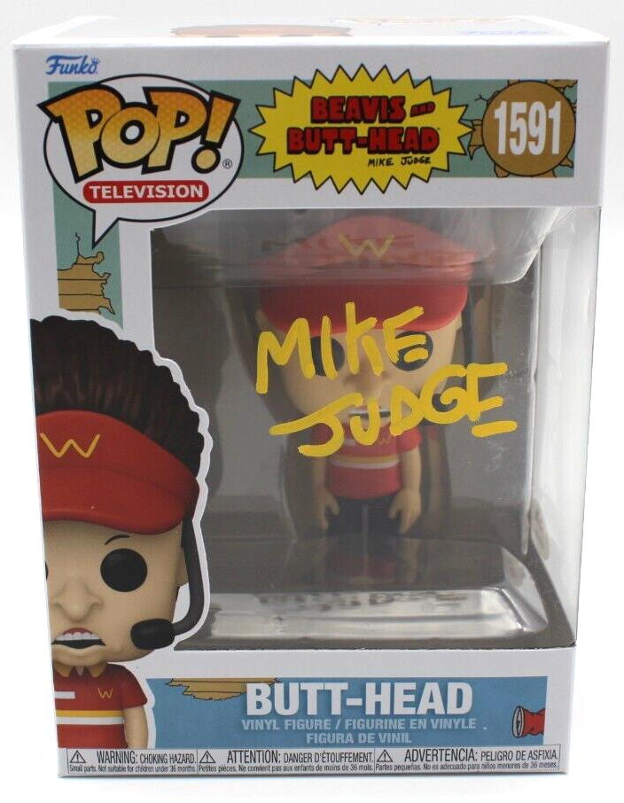 Mike Judge Butt-Head 1591 Signed Funko Beavis Butt-Head w/PSA DNA COA AO81241