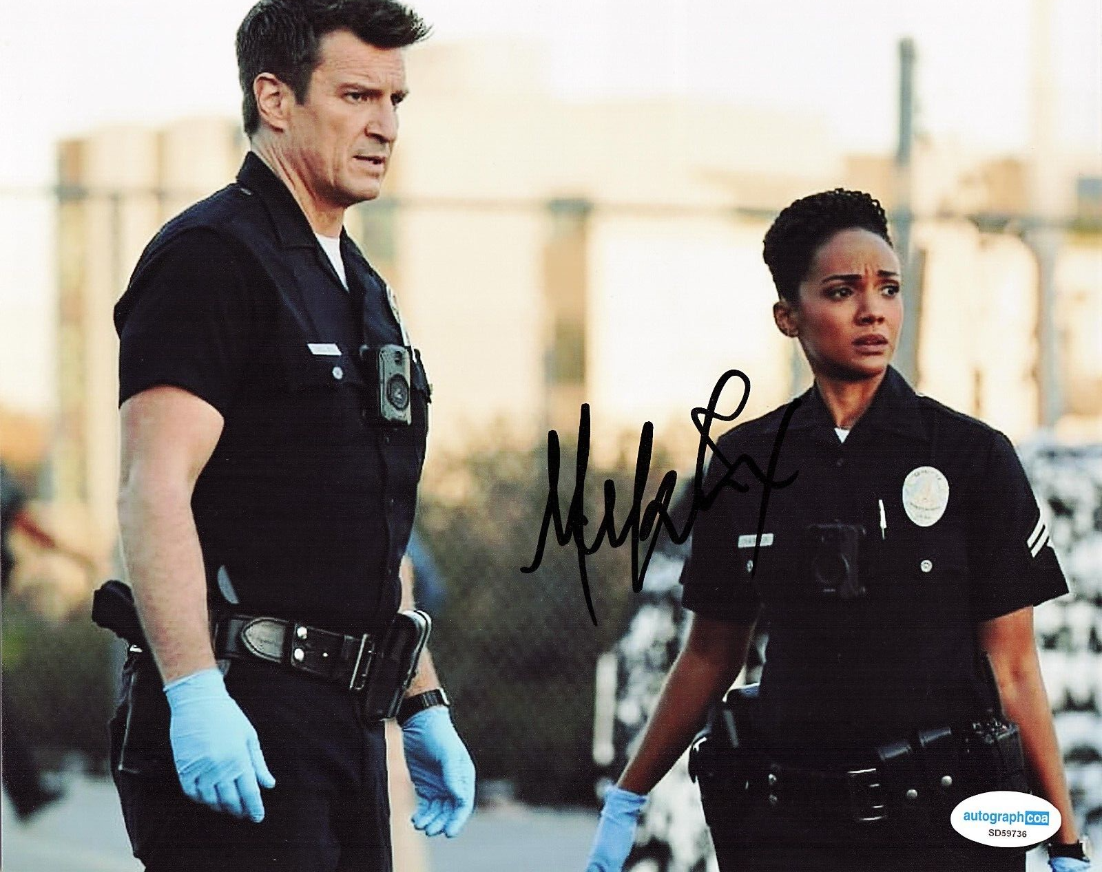 Mekia Cox The Rookie Nyla Harper Signed 8x10 Photo w/Autograph COA ACOA SD59736