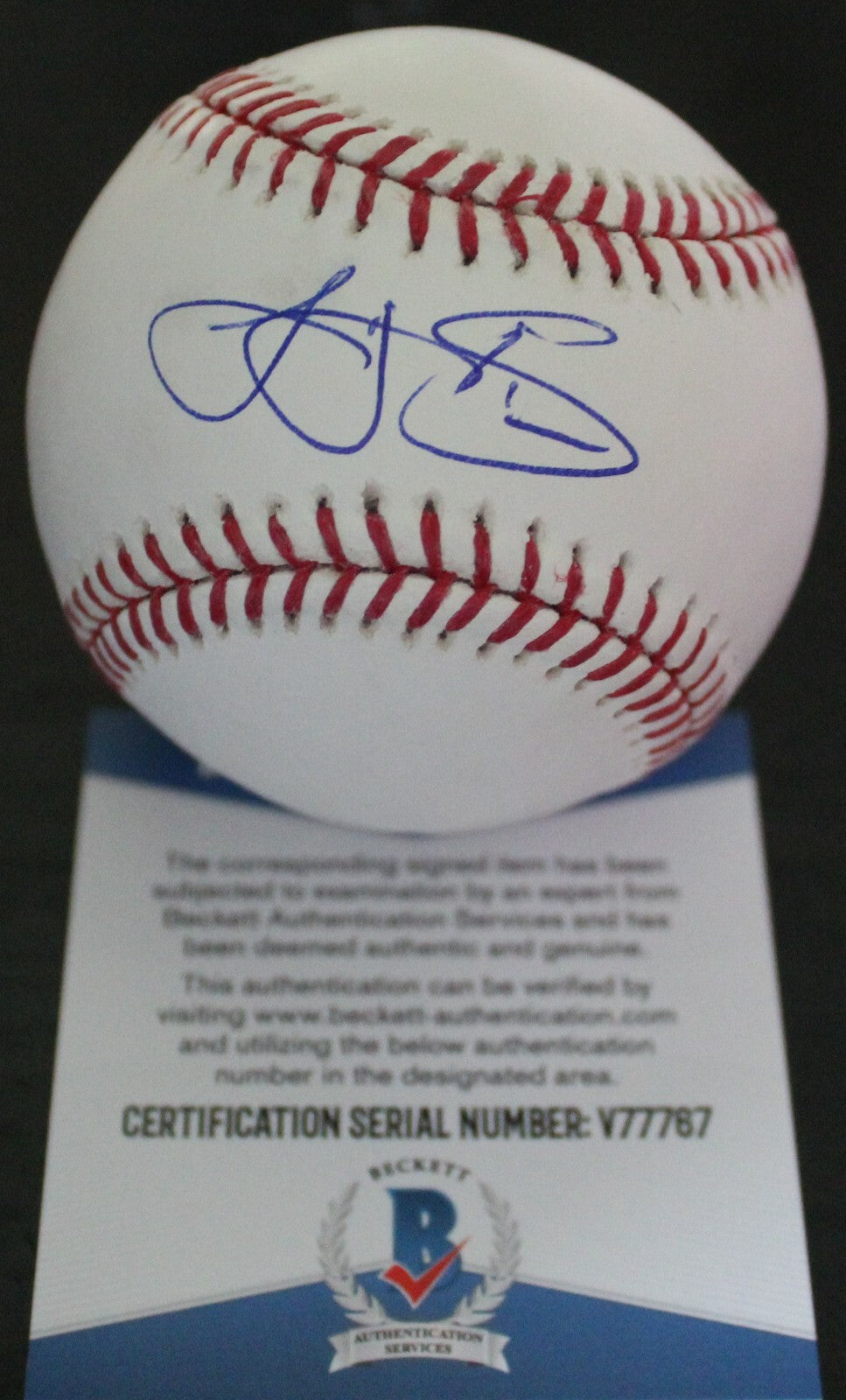 Logan Shore Signed Major League Baseball w/Beckett COA Oakland A's V77767