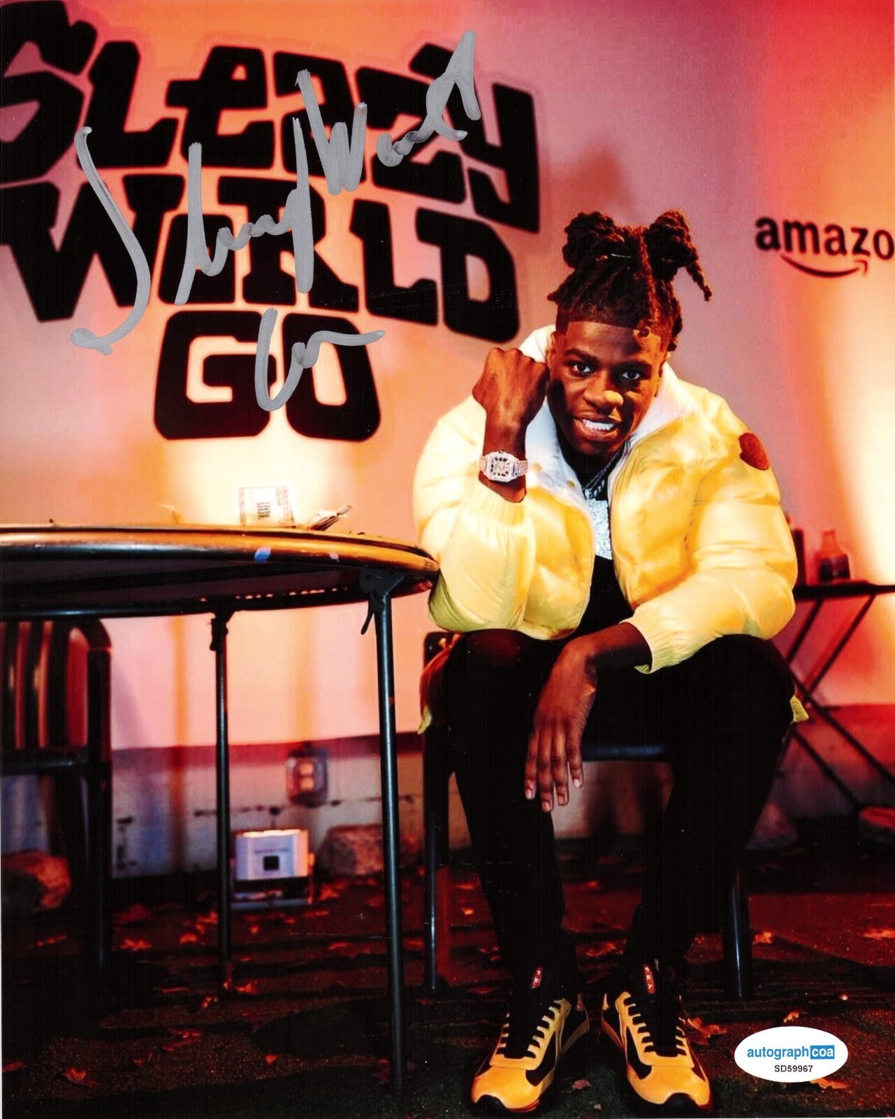 SleazyWorld Go Rap Hip Hop Signed 8x10 Photo w/ACOA SD59967