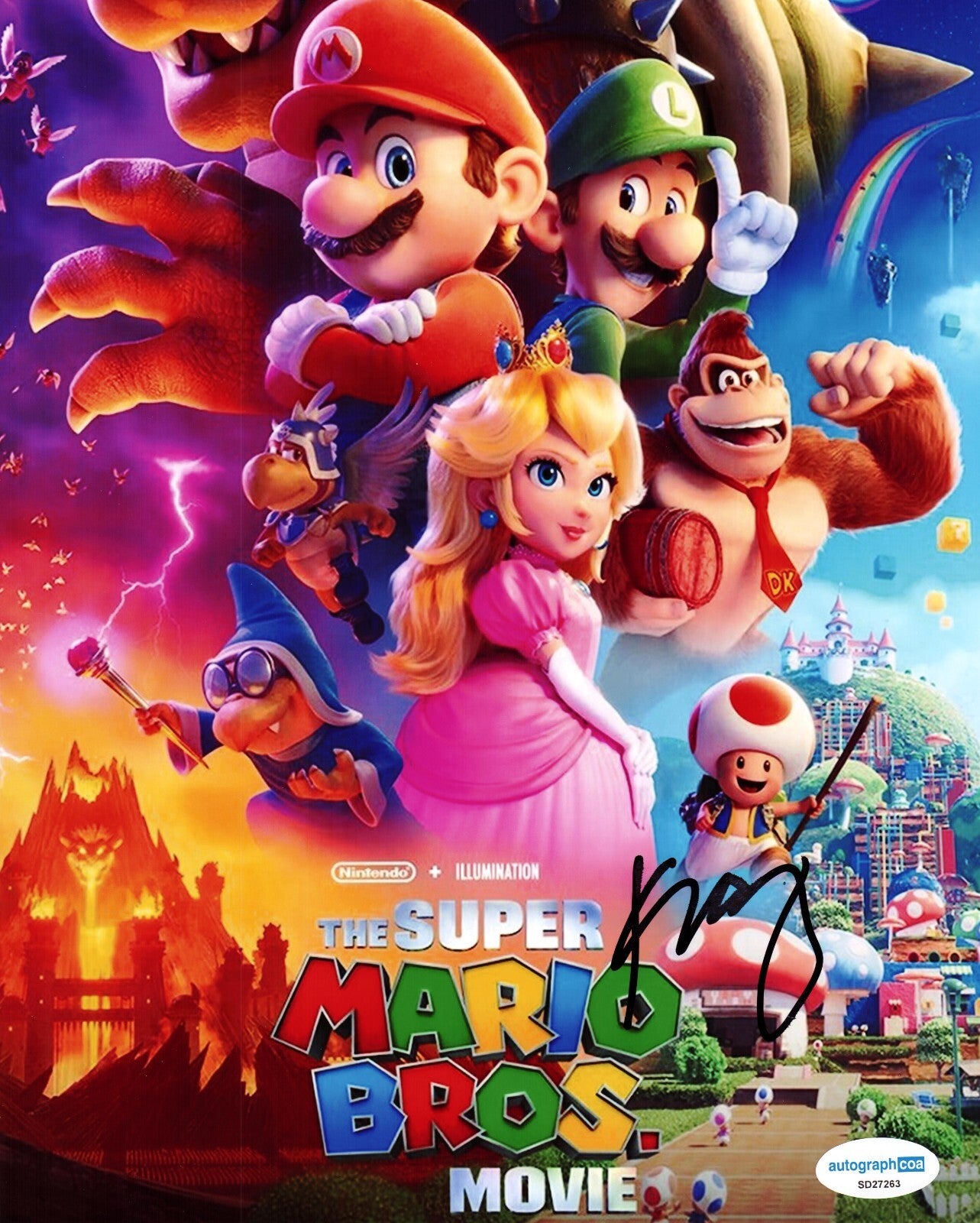 Keegan-Michael Key Signed 8x10 Photo Super Mario Bros. Movie w/ACOA SD27263