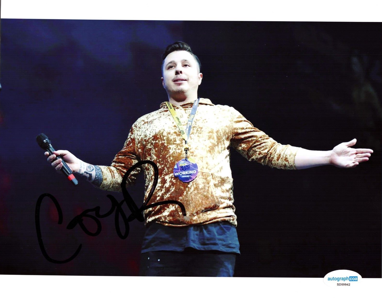 Corey B Signed 8x10 Photo w/ACOA SD59942