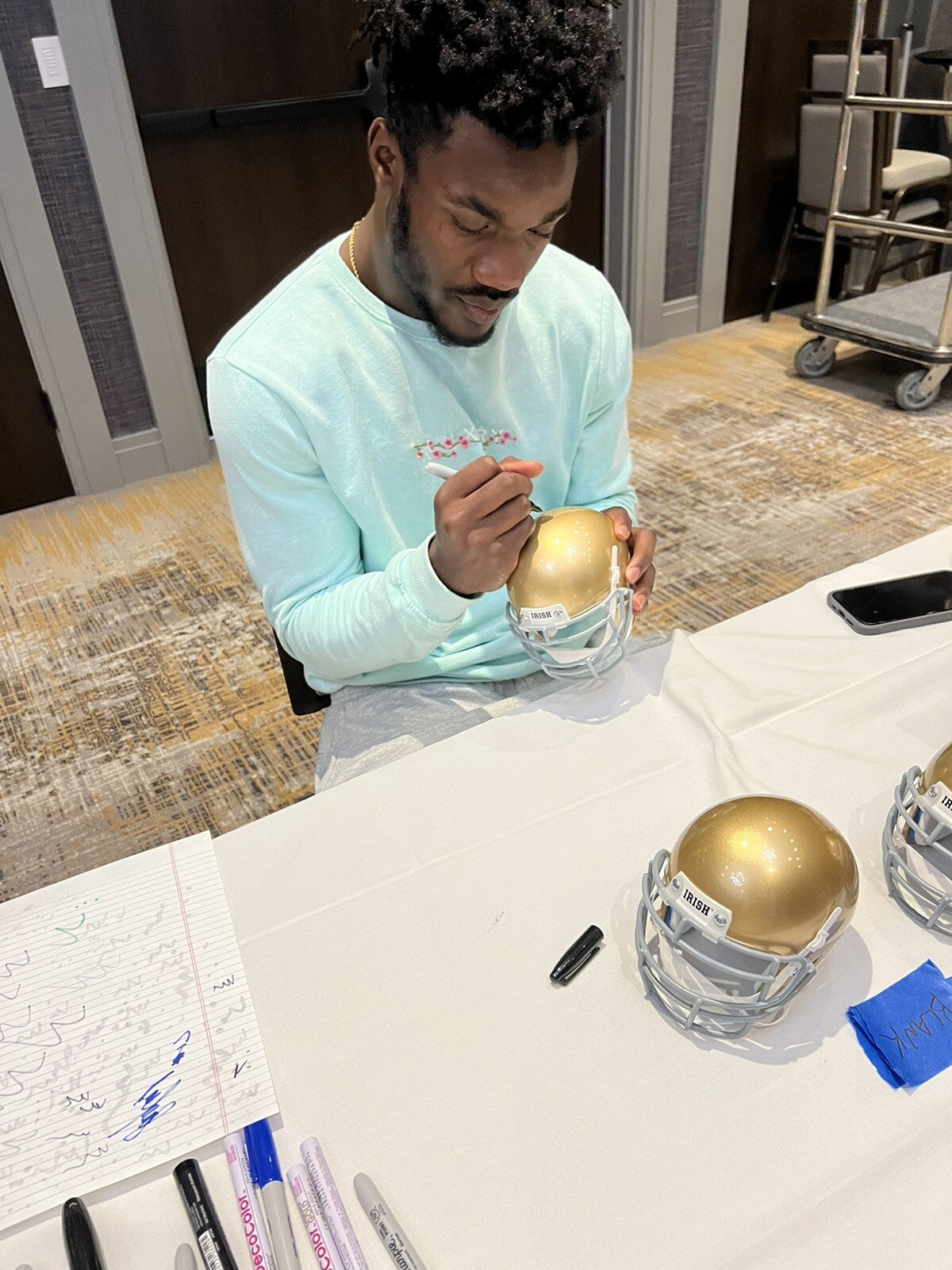Jaylen Sneed Signed Notre Dame Football Blue Gold Magazine w/JSA COA