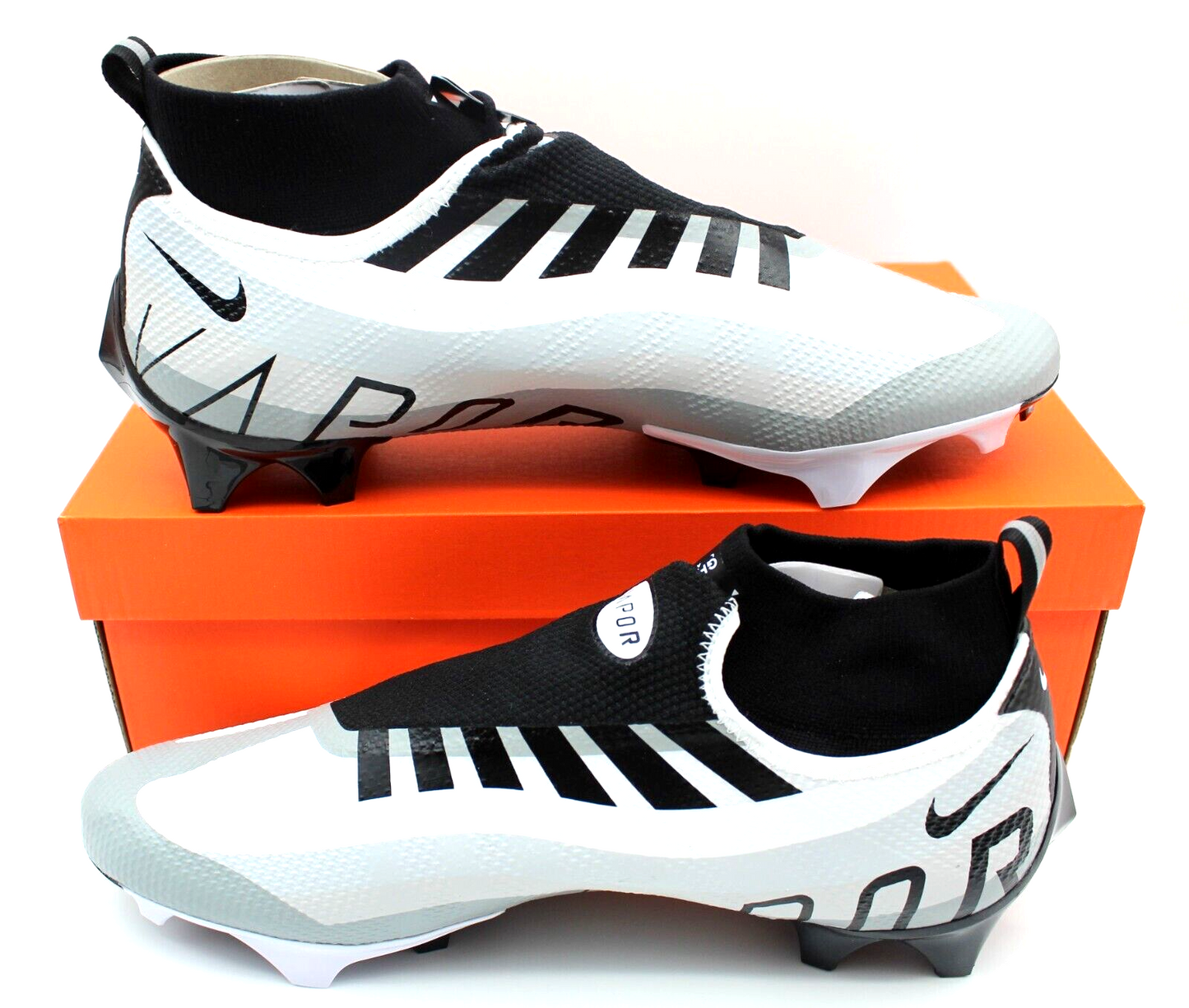 Nike Vapor Edge Pro 360 DQ3670 100 Men's Size 10 White Black Football Cleats