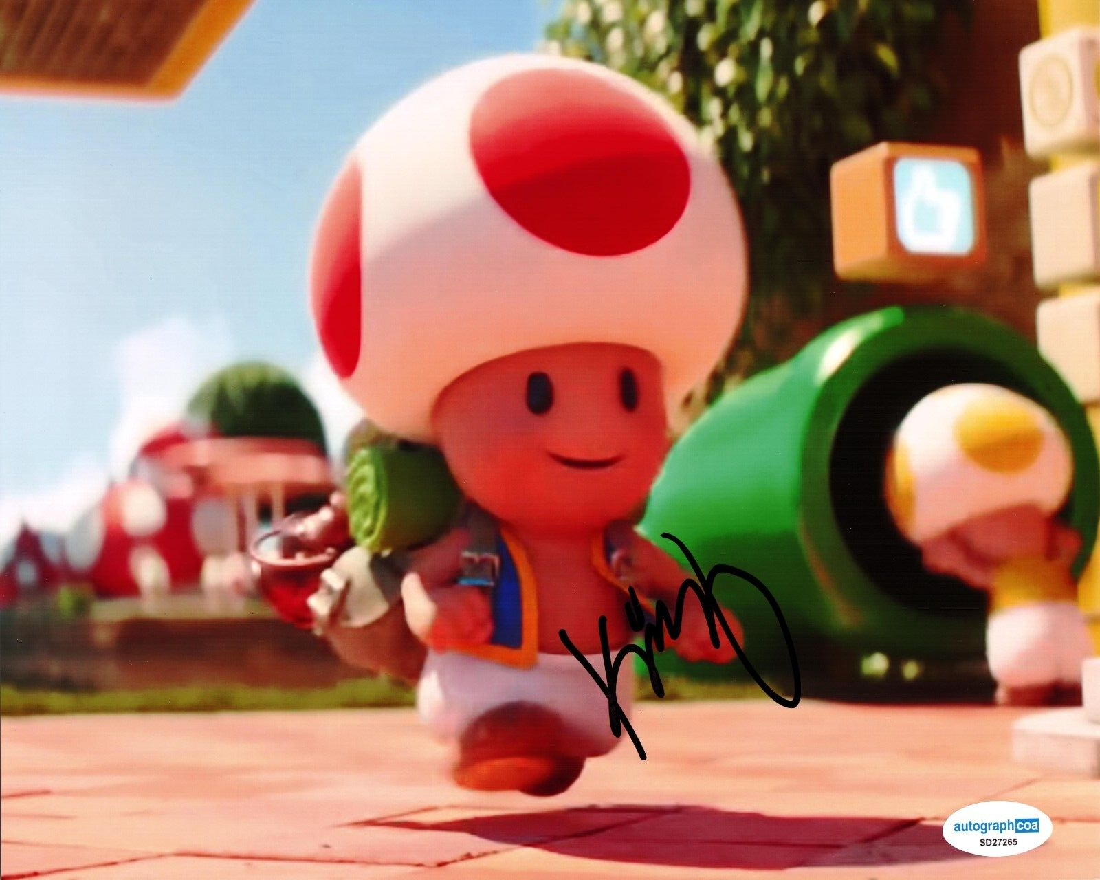 Keegan-Michael Key Signed 8x10 Photo Super Mario Bros. Movie Toad w/ACOA SD27265