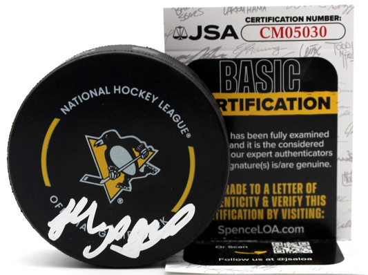 Sergei Murashov Signed Pittsburgh Penguins Hockey Game Puck w/JSA COA CM05030