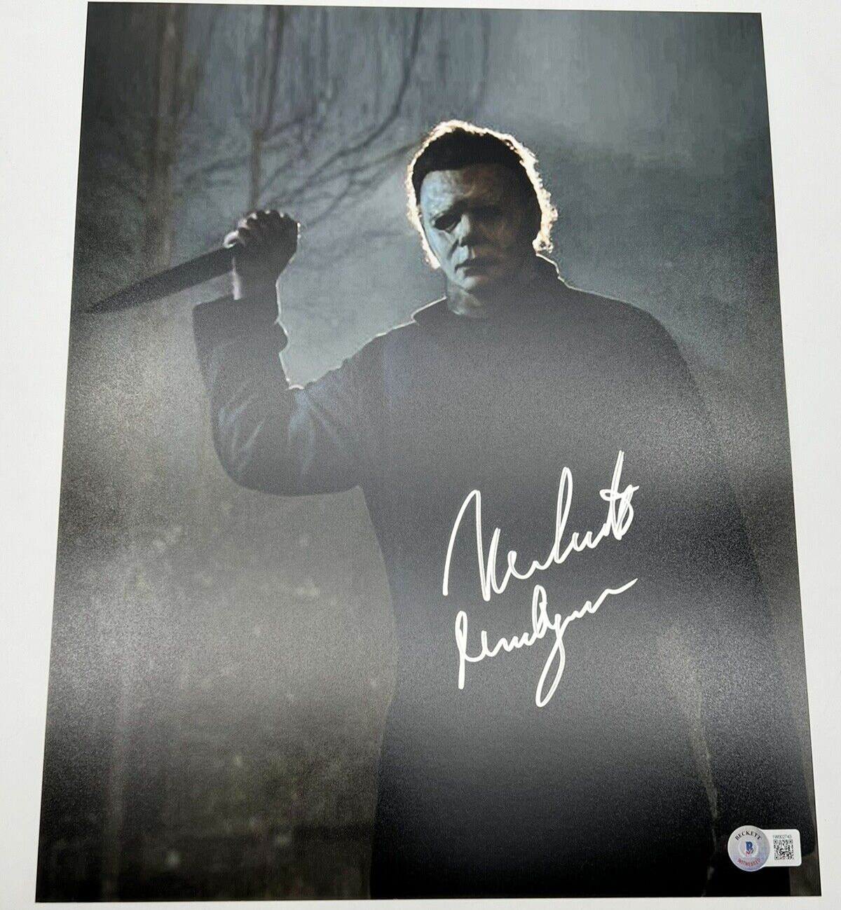 Nick Castle Signed Halloween Movie Michael Myers 11x14 Photo w/Beckett COA #7