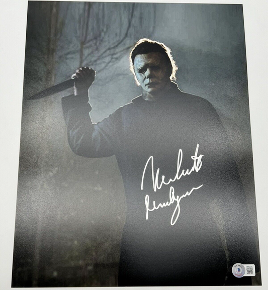 Nick Castle Signed Halloween Movie Michael Myers 11x14 Photo w/Beckett COA #7