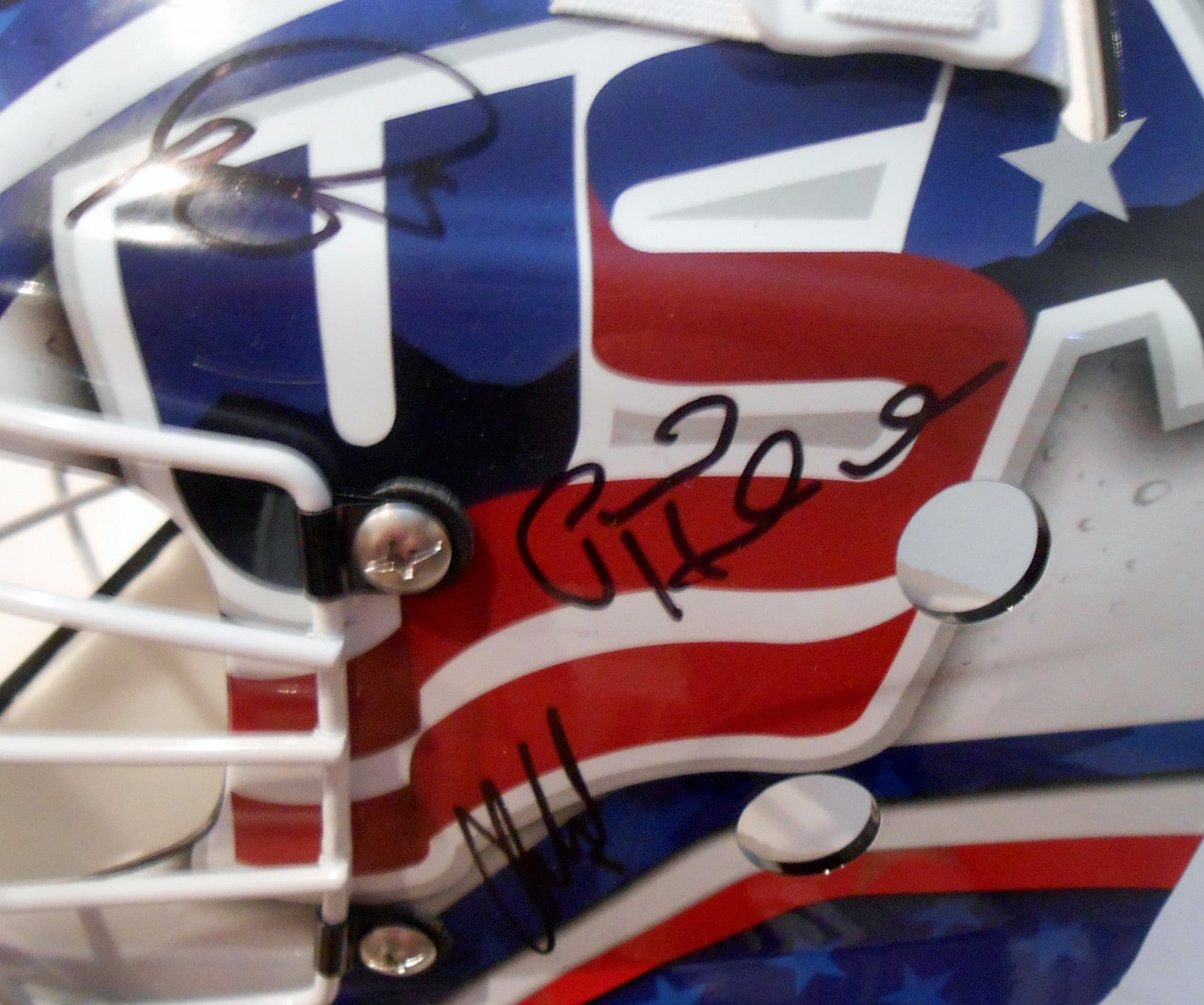 2016 World Cup of Hockey Signed Team USA Goalie Mask w/COA #1