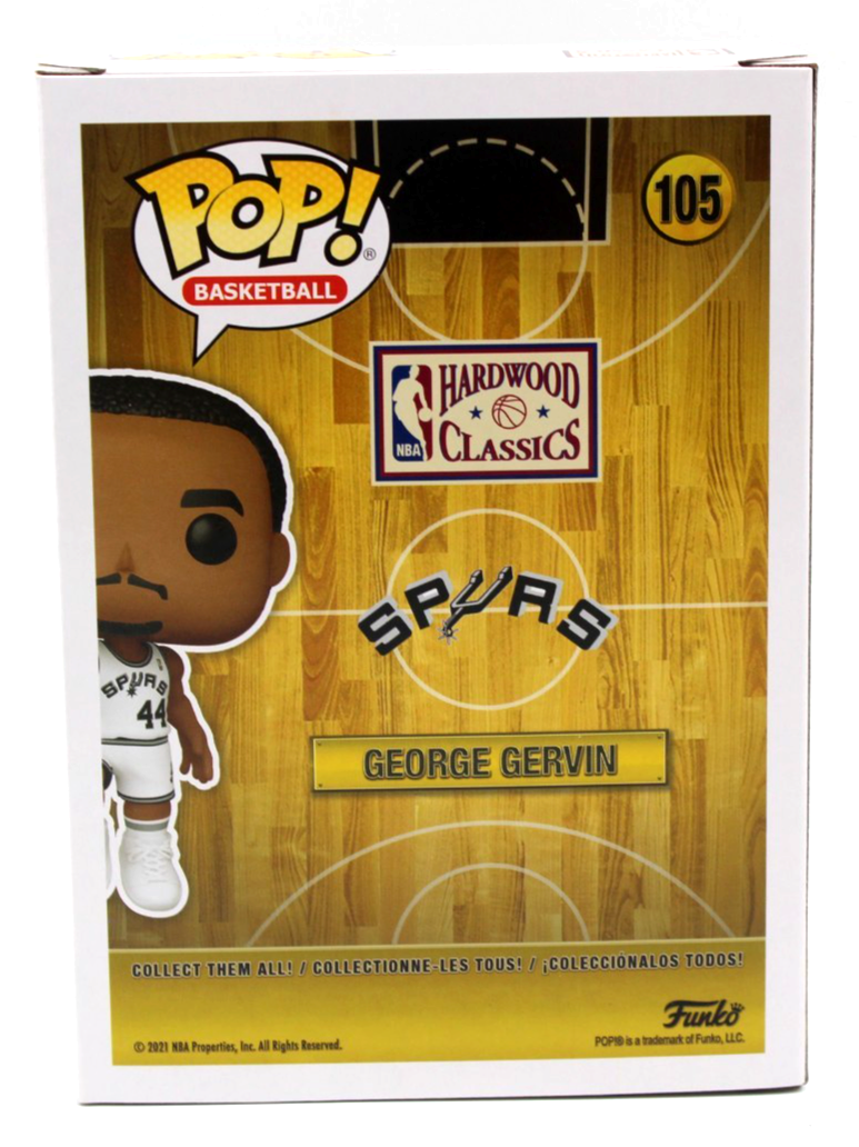 George Gervin Signed San Antonio Spurs 105 Funko Pop w/JSA COA WB748531
