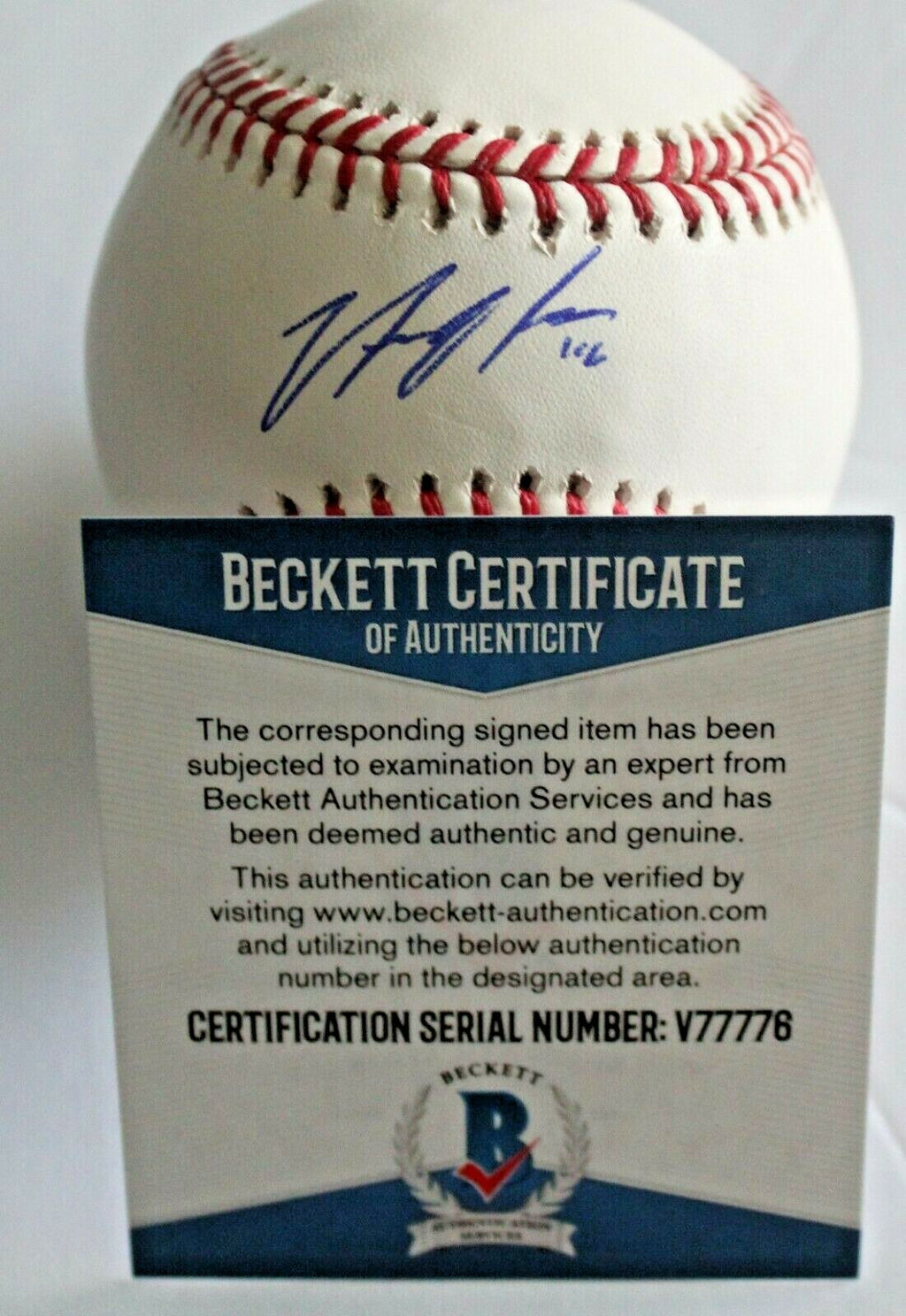 Nick Neidert Marlins Signed Official Major League Baseball w/Beckett COA V77776