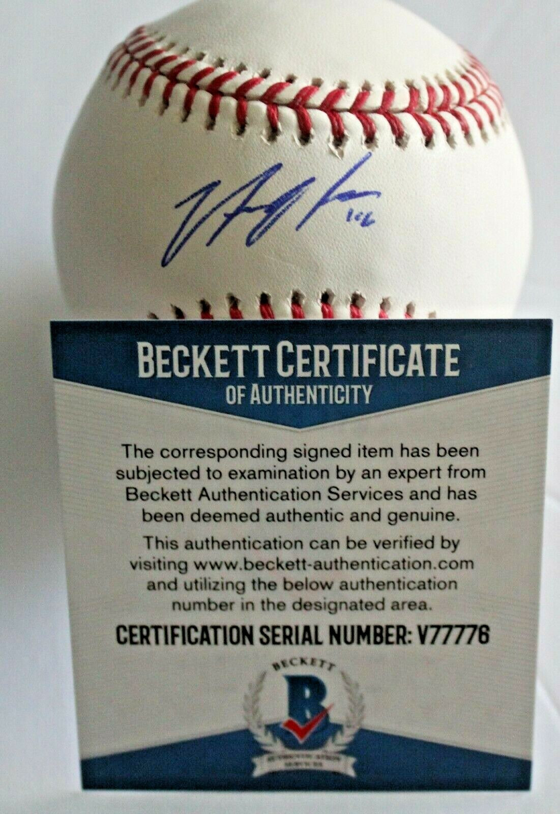 Nick Neidert Marlins Signed Official Major League Baseball w/Beckett COA V77776