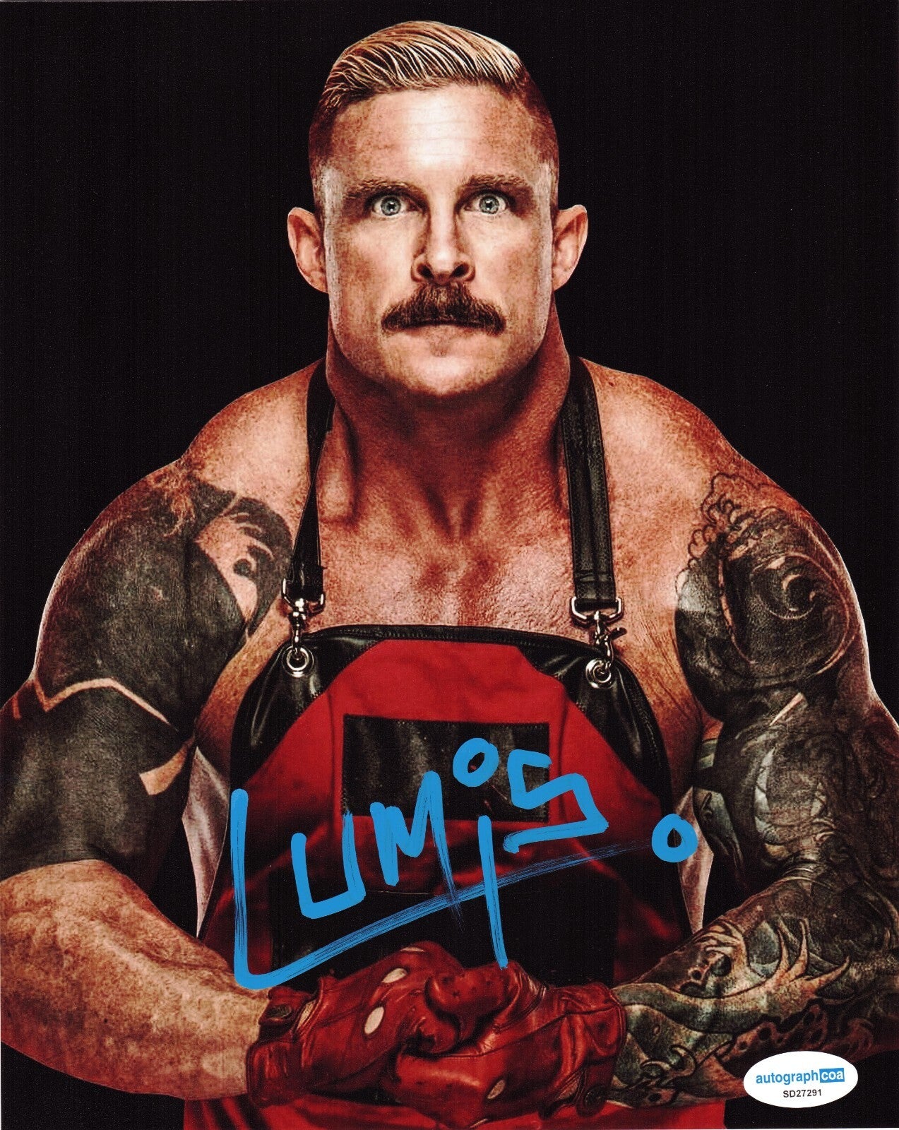 Dexter Lumis Signed 8x10 Photo WWE Raw The Wyatt Sick6 w/ACOA SD27291