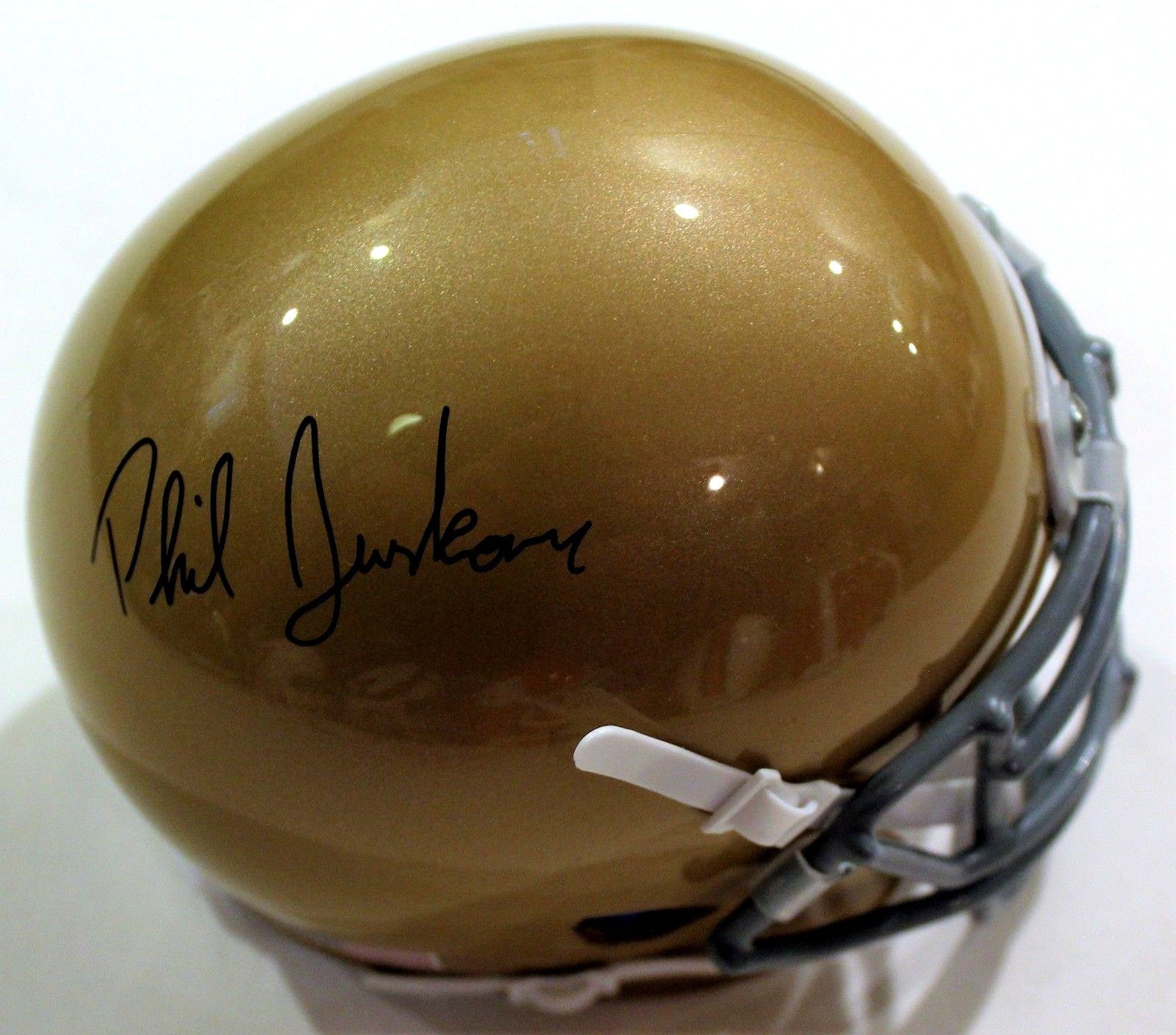 Phil Jurkovec Signed Notre Dame Fighting Irish Mini Football Helmet w/COA 2018 C
