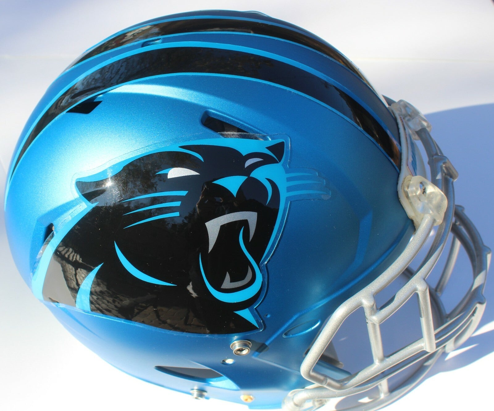 Carolina Panthers Custom Speed Blaze Football Helmet Decals Used McCaffrey