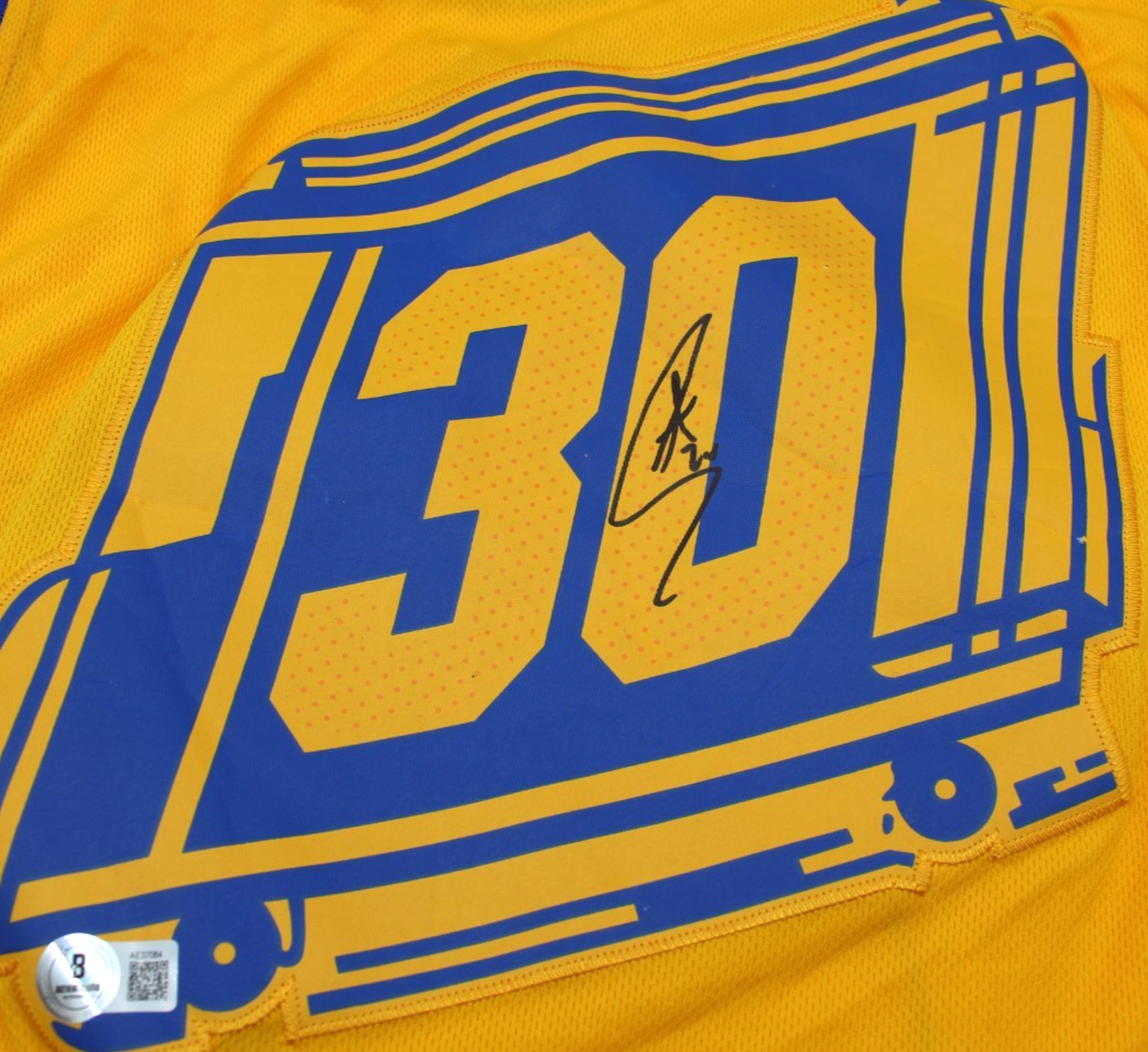 Steph Curry Signed Golden State Warriors The Town Jersey W/Beckett COA AE37084