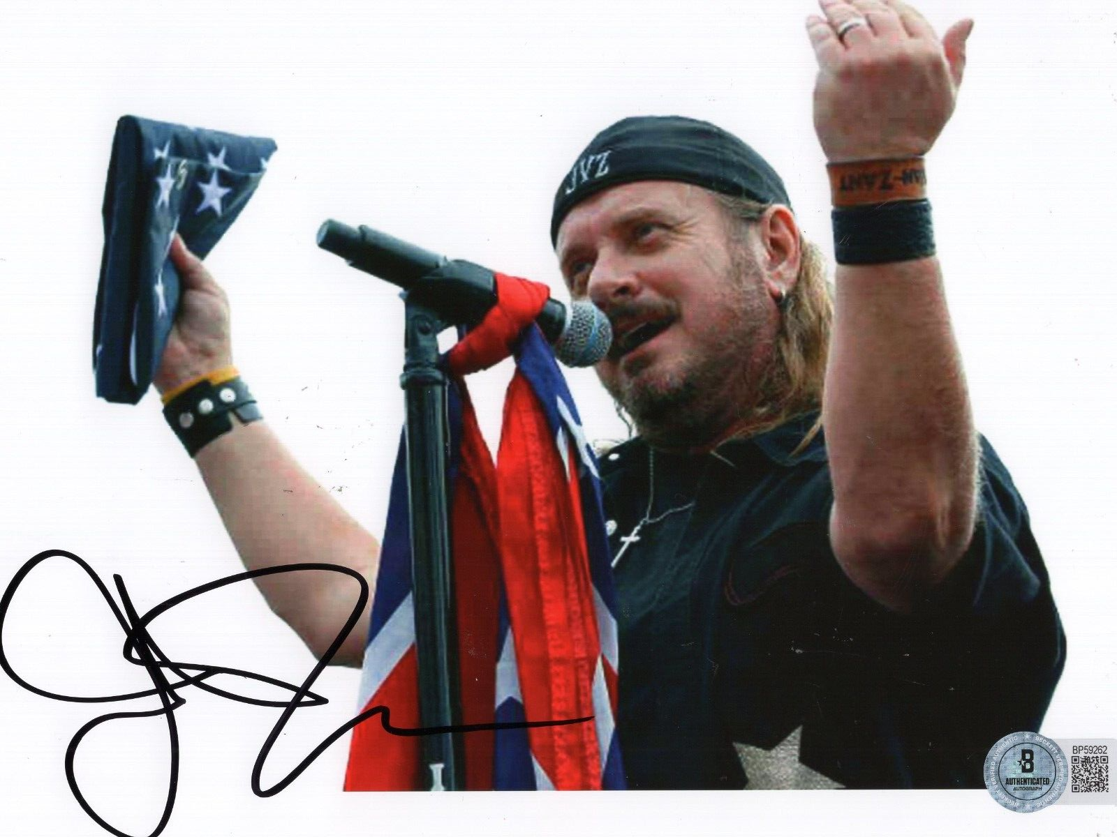 Johnny Van Zant Lynyrd Skynyrd Rock Signed 8x10 Photo w/Beckett COA BP59262
