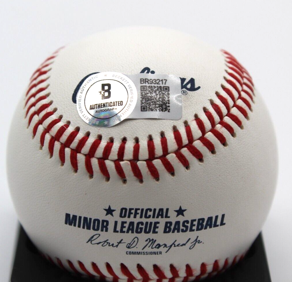 James Triantos Signed Minor League Chicago Cubs Baseball w/Beckett BAS BR93217