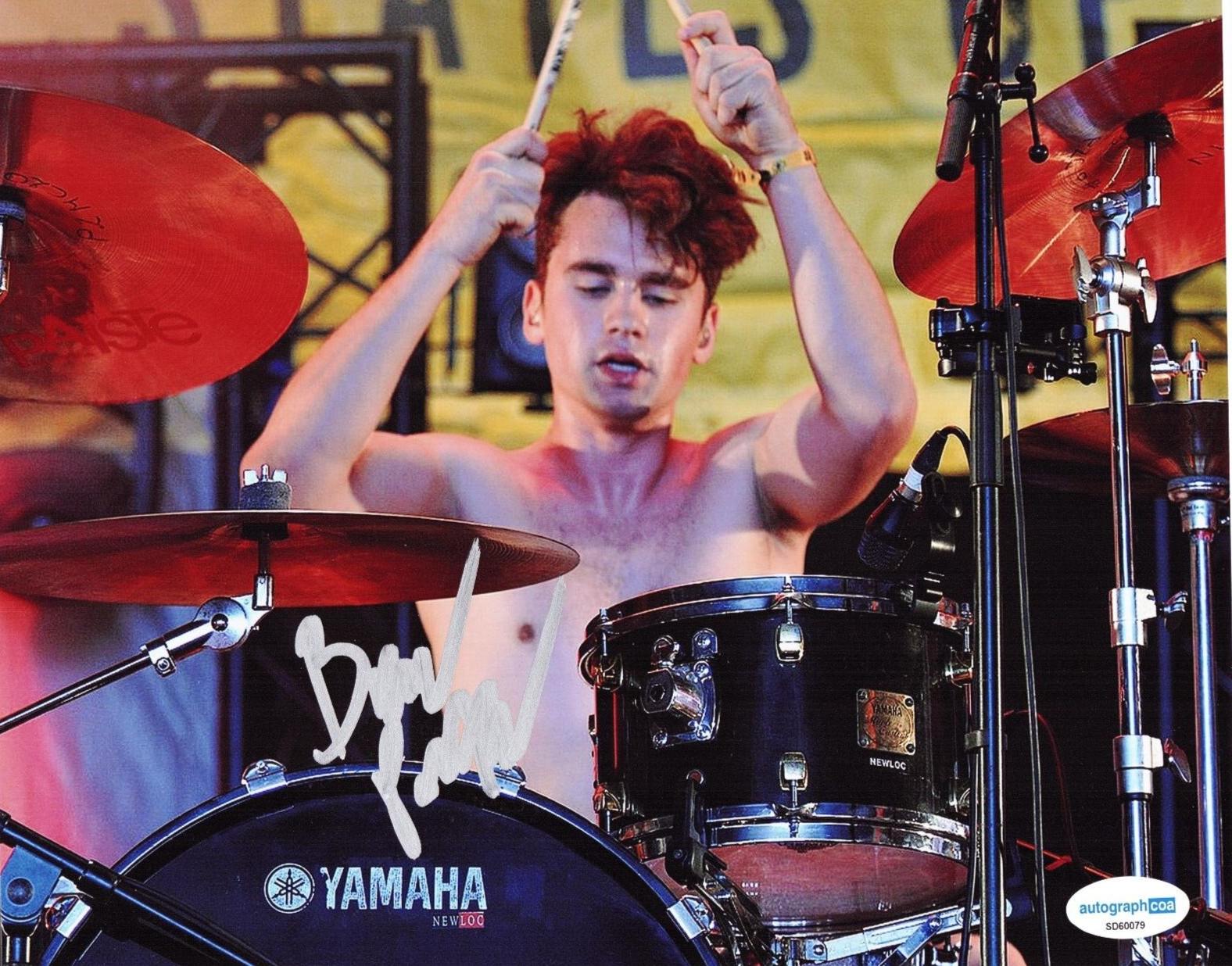 Brandon Pertzborn Offspring Rock N Roll Drummer Signed 8x10 Photo w/ACOA SD60079
