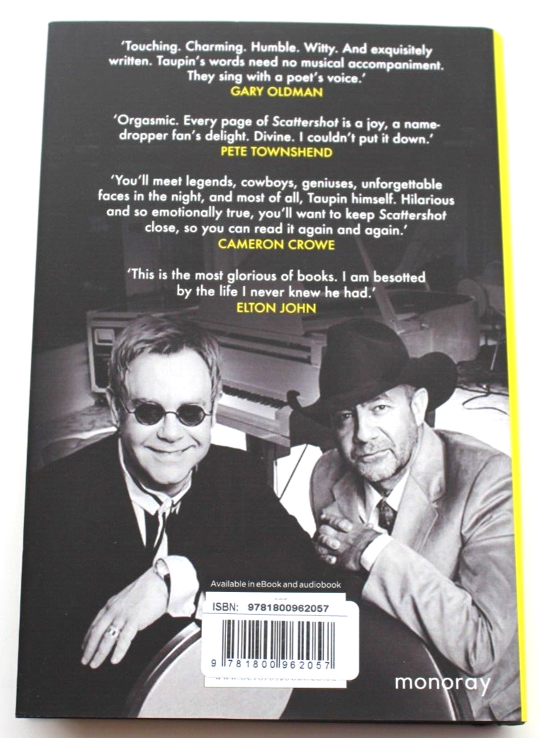 Bernie Taupin Signed Scattershot Life Music Elton And Me Book W/Beckett COA