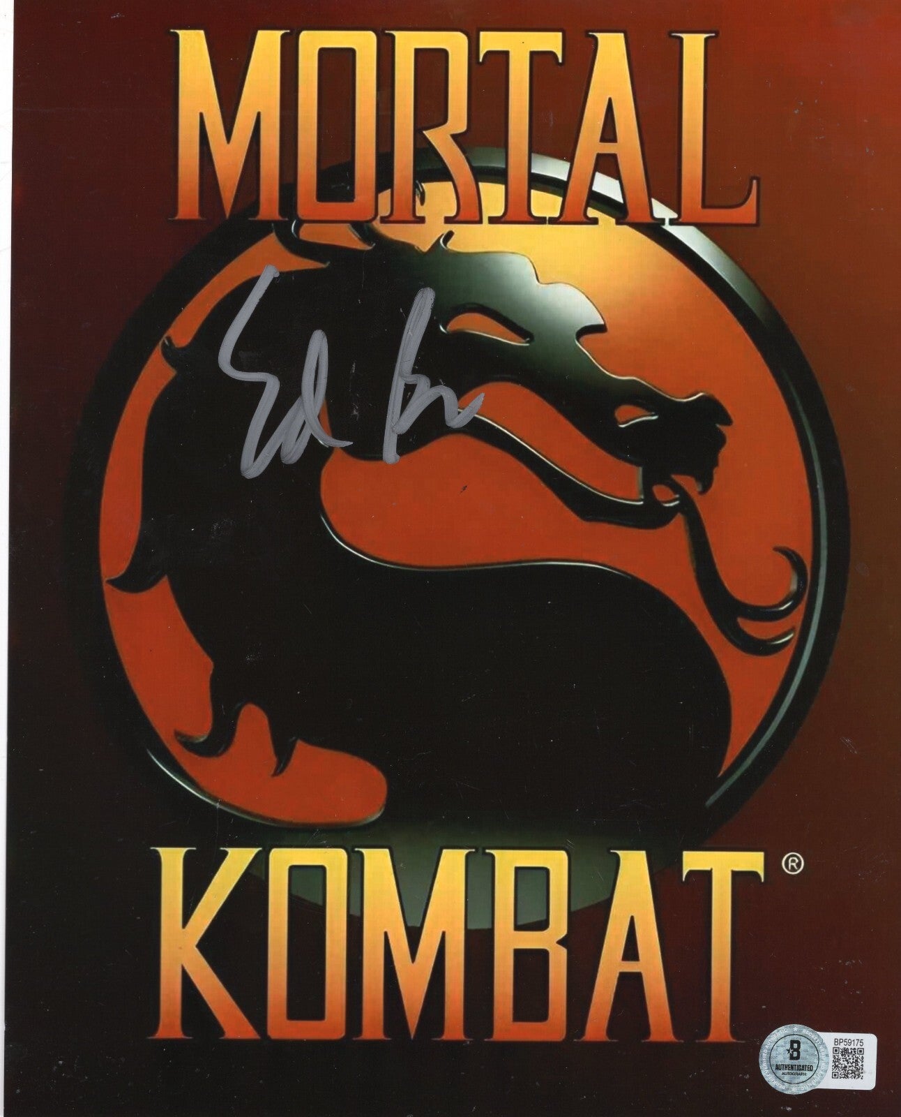 Ed Boon Mortal Kombat Video Game Creator Signed 8x10 Photo w/Beckett COA BP59175