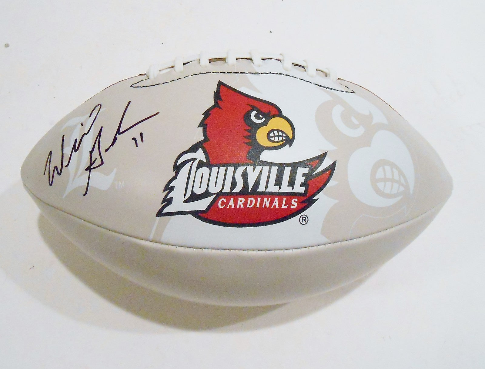 Will Gardner Signed Louisville Cardinals Logo Football w/COA