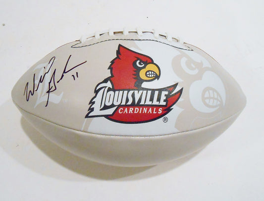 Will Gardner Signed Louisville Cardinals Logo Football w/COA