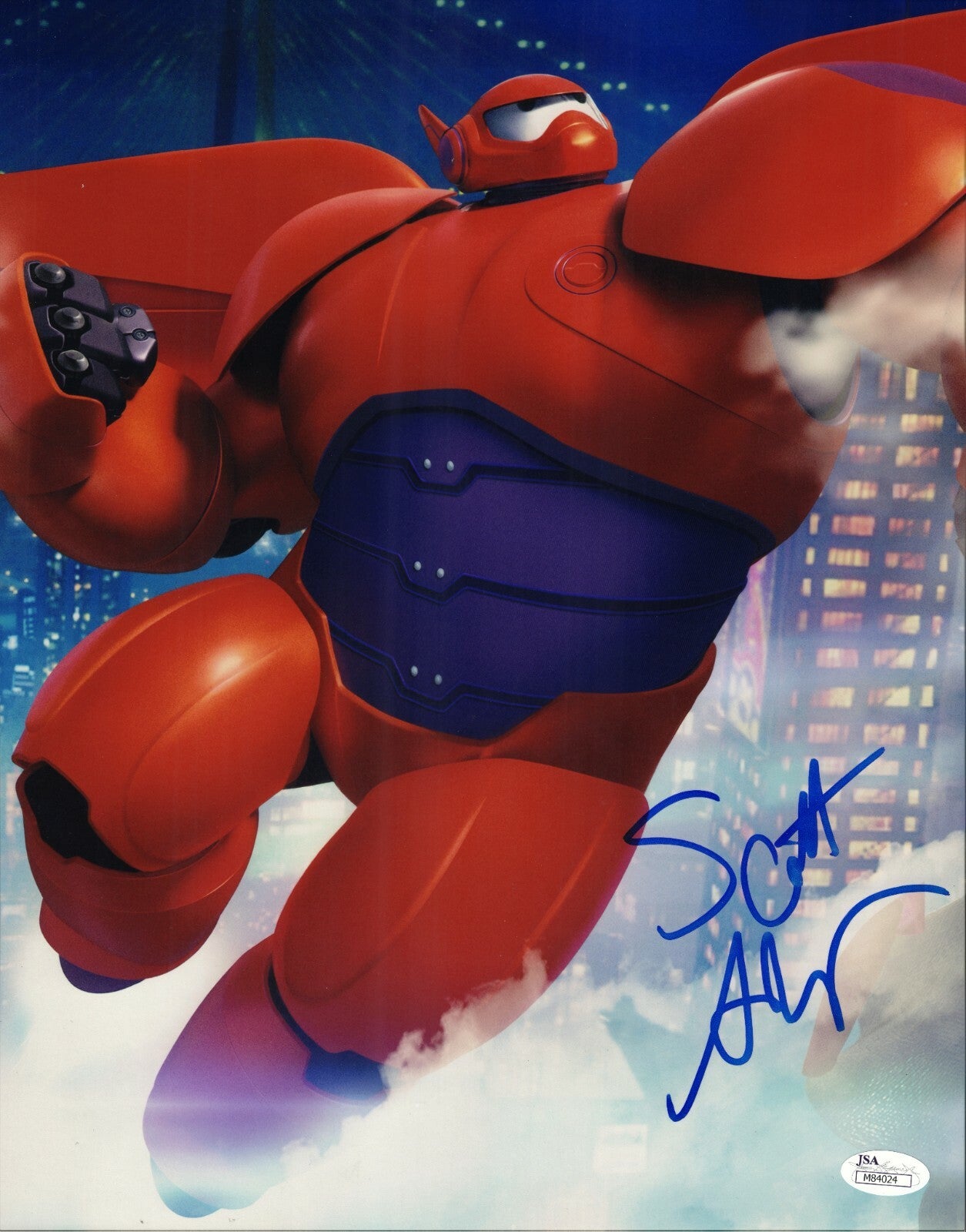 Scott Adsit Signed Big Hero Six 6 Baymax 11x14 Photo w/JSA COA M84024