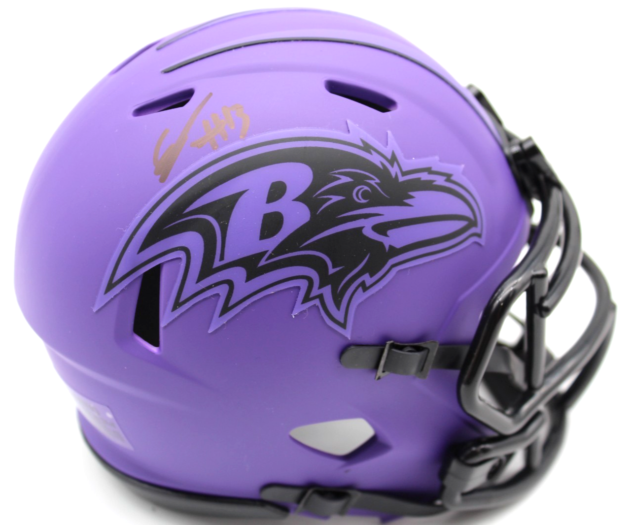 Ja'Kobi Lane & Elijah Sarratt Ravens Rave Signed Mini Helmet w/JSA COA CR86320