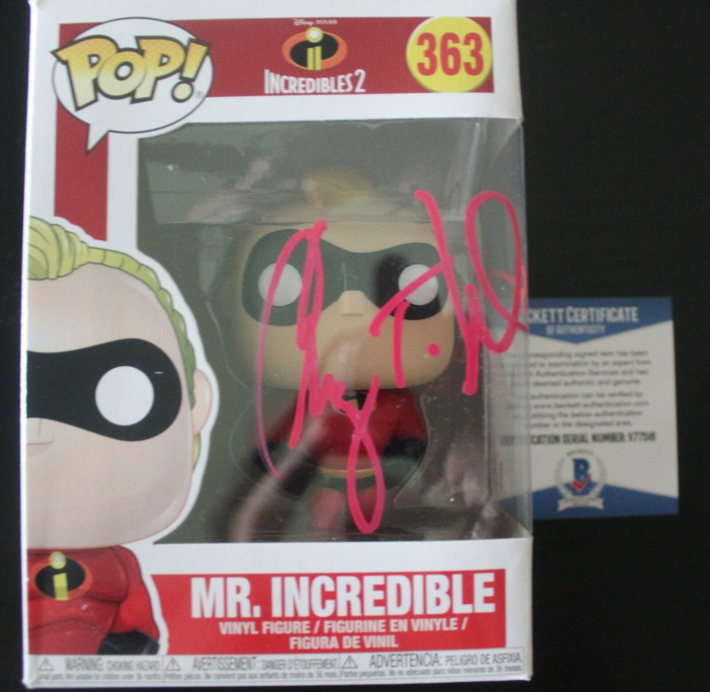 Craig T. Nelson Signed Mr. Incredible #363 Funko Pop w/Beckett COA V77516