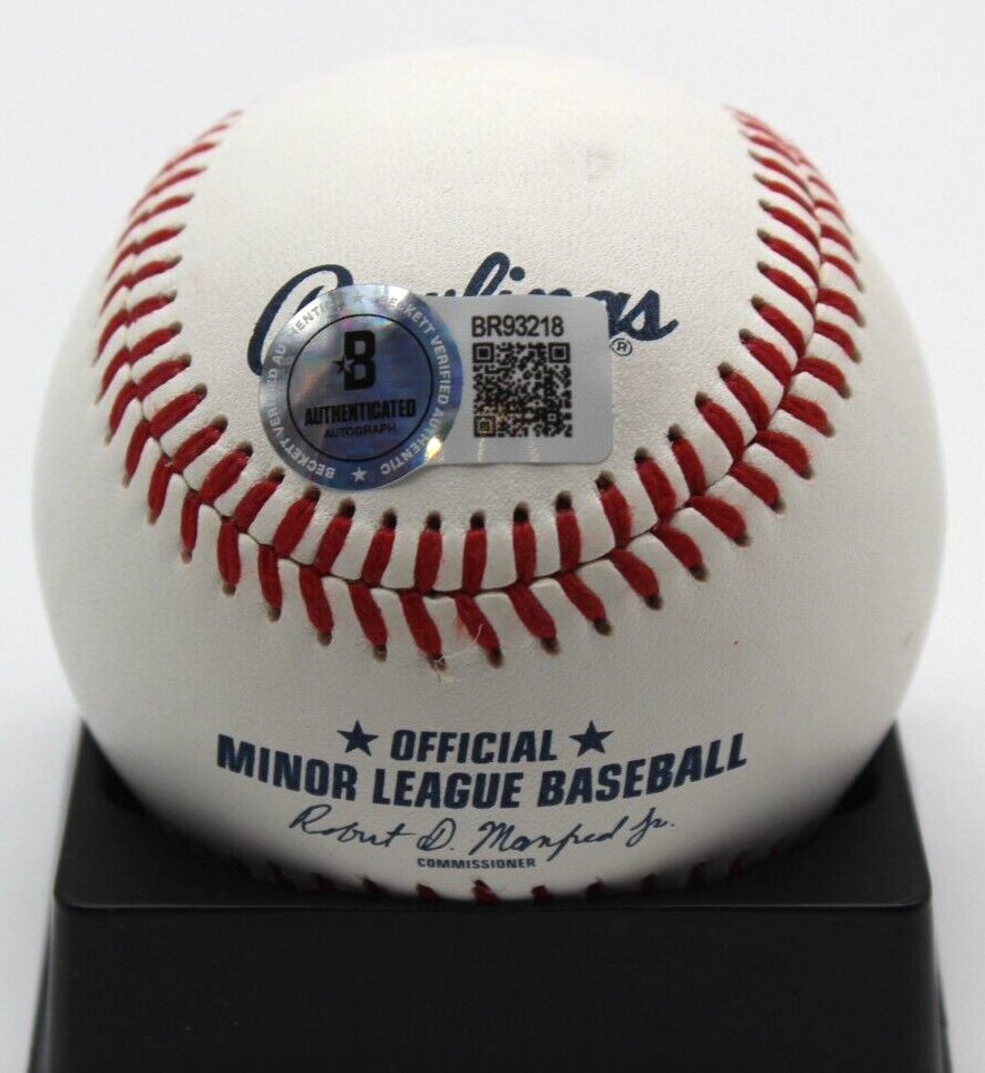 James Triantos Signed Minor League Chicago Cubs Baseball w/Beckett BAS BR93218