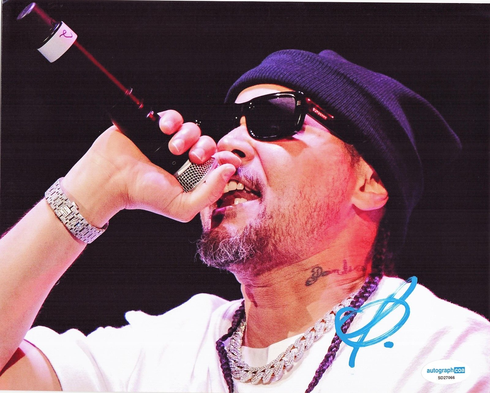 Bizzy Bone Signed 8x10 Photo Bone Thugs N Harmony Hip Hop w/ACOA SD27066